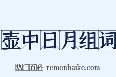 壶中日月组词是什么意思的图片